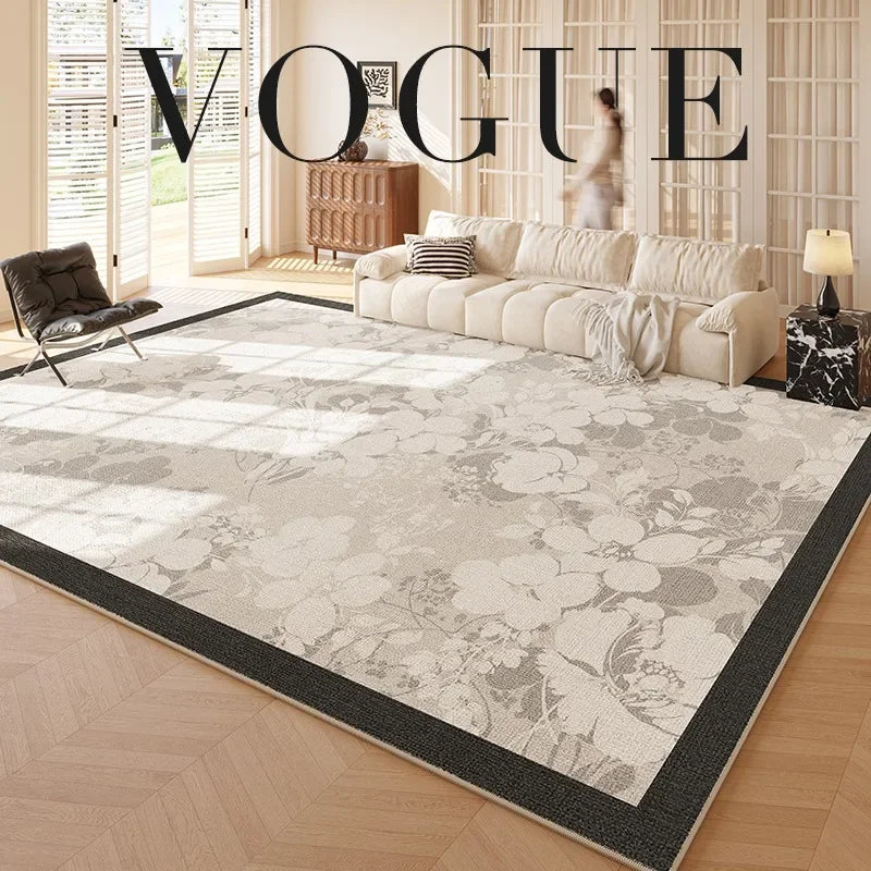 Artistic French Plush Carpet - Modern Area Rug for Living Room & Bedroom