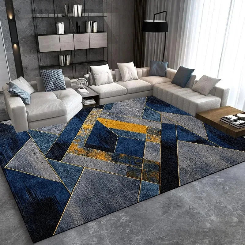 Modern Luxury Area Rug - Non-Slip Washable Carpet for Living Room & Bedroom