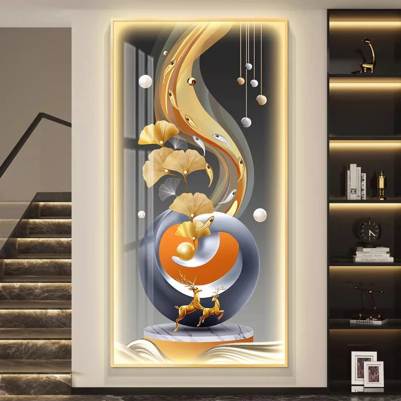 Modern LED Wall Art Poster - Illuminated Room Decoration (120-240cm)