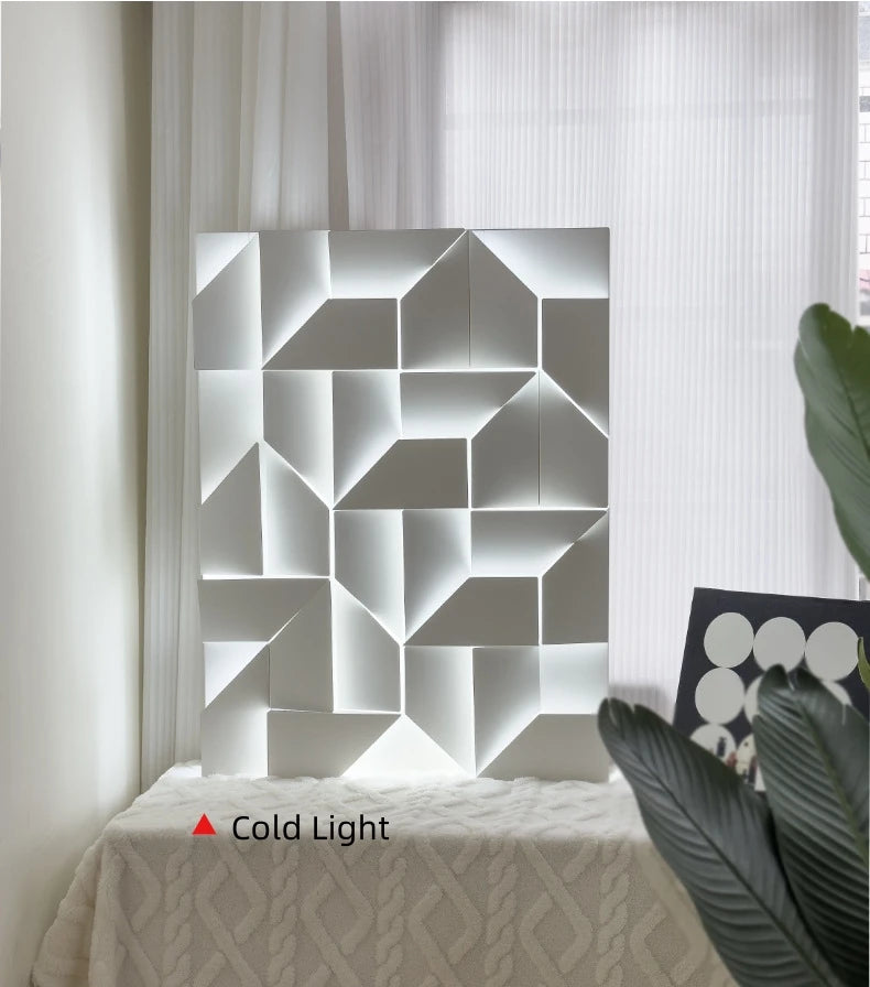Geometric LED Wall Lamp - Modern Shadow Metal Sconce Light