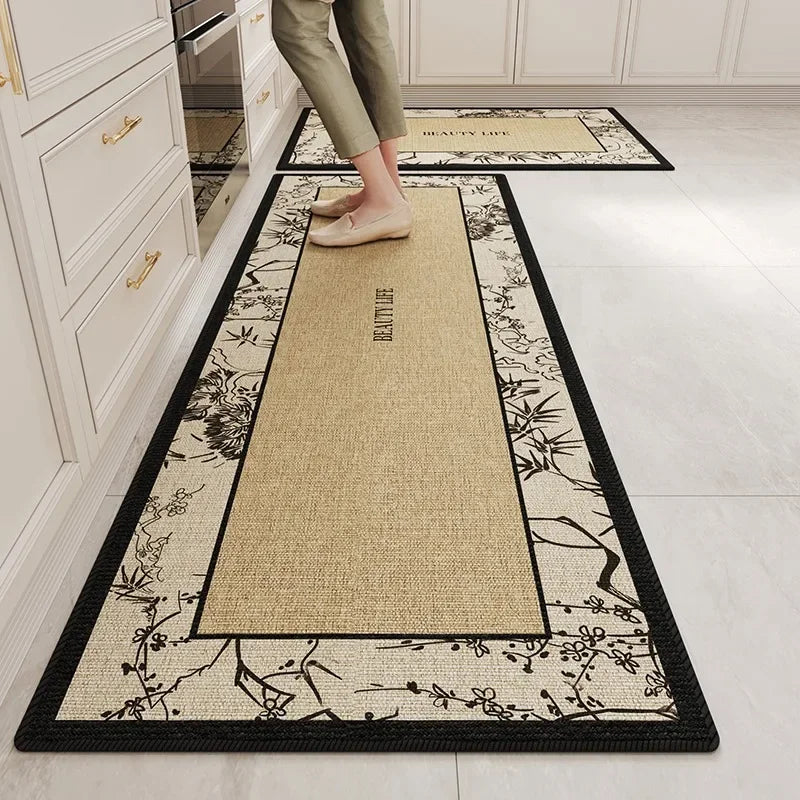 Kitchen Runner Rug - Non-Slip Long Strip Floor Mat for Kitchen & Hallway