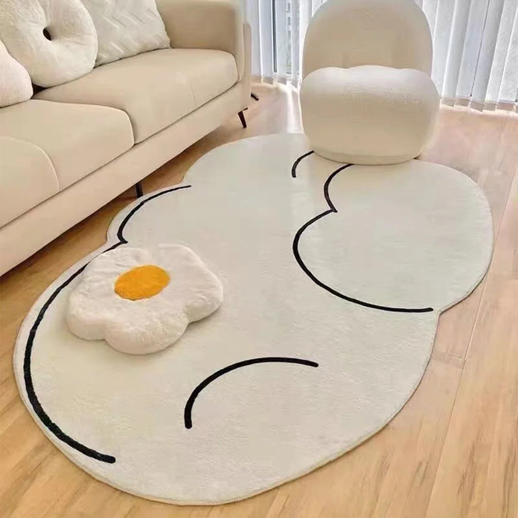 Living Room Carpet Irregular Rug Home Decoration Modern Bedroom Lounge Large Area Rugs Soft Thickened Fluffy Plush Floor Mat