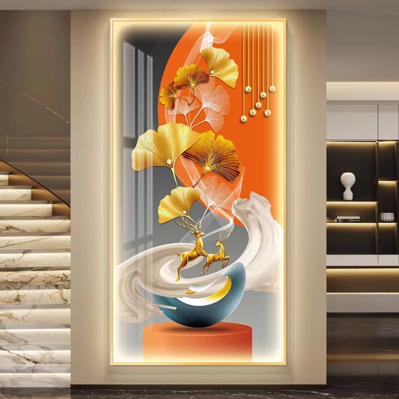 Modern LED Wall Art Poster - Illuminated Room Decoration (120-240cm)