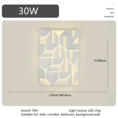 Geometric LED Wall Lamp - Modern Shadow Metal Sconce Light