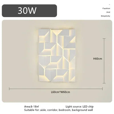 Geometric LED Wall Lamp - Modern Shadow Metal Sconce Light