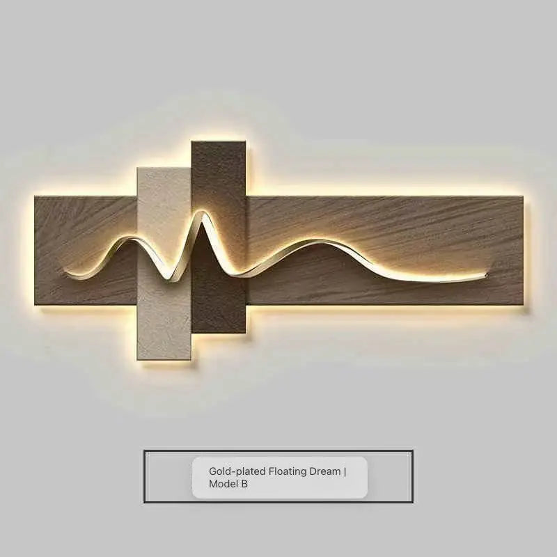 LED Ambient Light Painting - Modern Luxury Sofa Background Wall Art