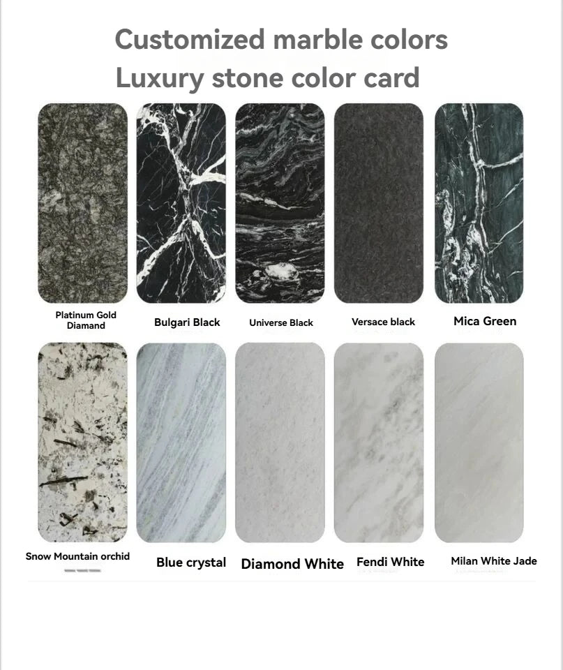 Oval Nesting Coffee Table Set of 2 - Marble Texture with Storage