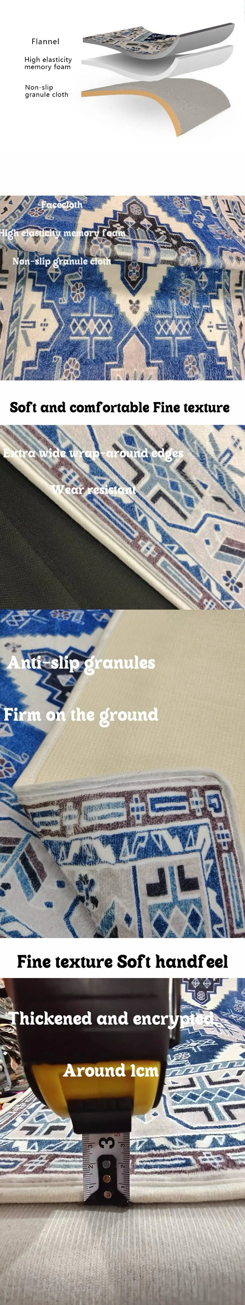 Christmas Checkered Runner Rug - Machine Washable Kitchen & Hallway Carpet