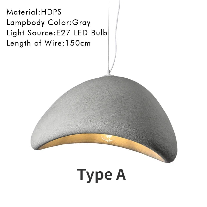 Minimalist Wabi Sabi LED Pendant Lamp for Living Dining Room Bar Home Decor Hanging Chandelier Bedroom Loft Art Lighting Fixture