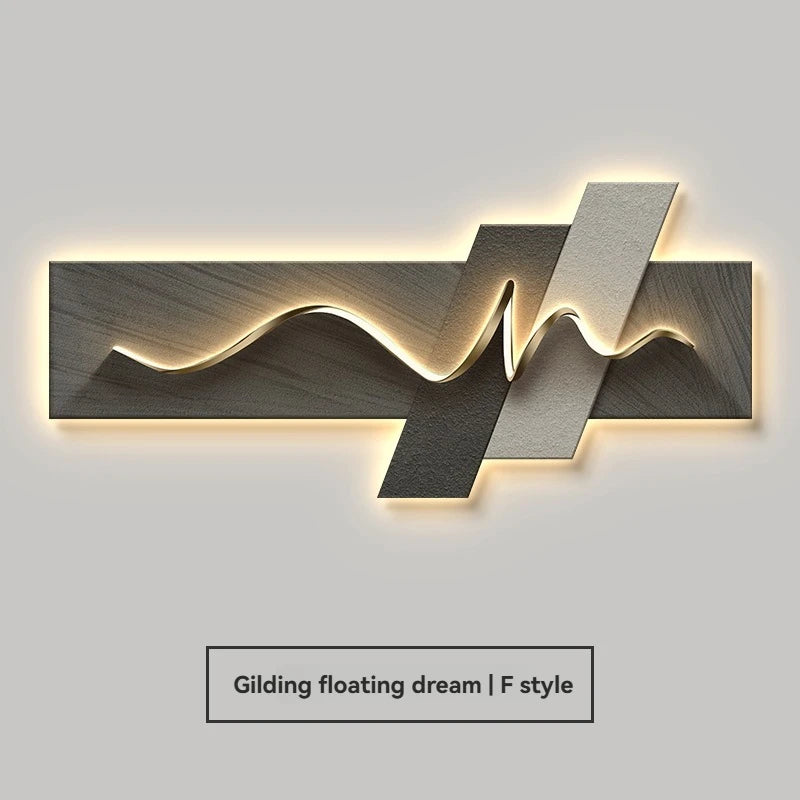 Modern Wabi Sabi LED Wall Art - Luxury Decorative Light Painting