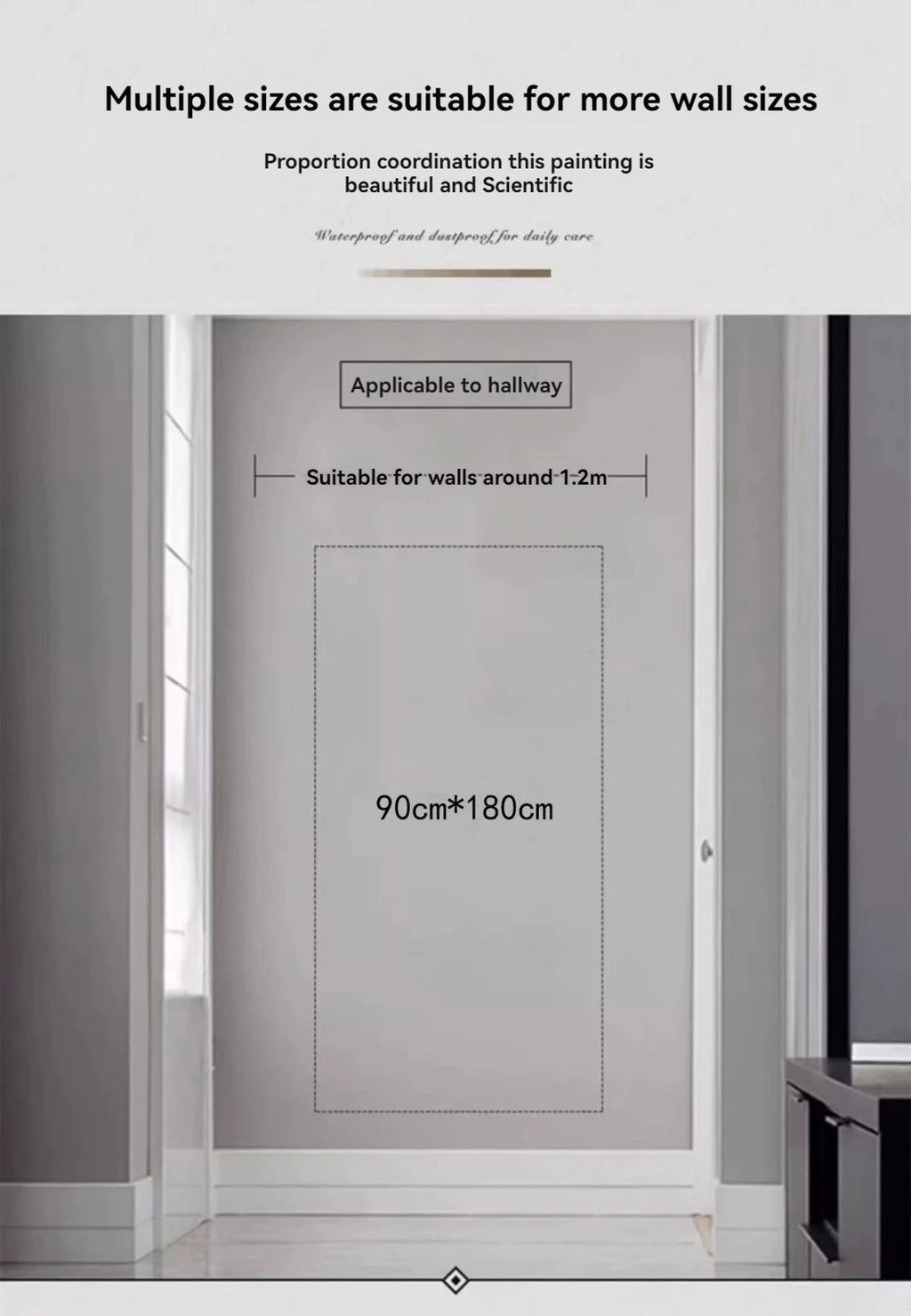 Chinese Style Welcome Pine LED Wall Art - Waterfall Landscape Canvas Painting