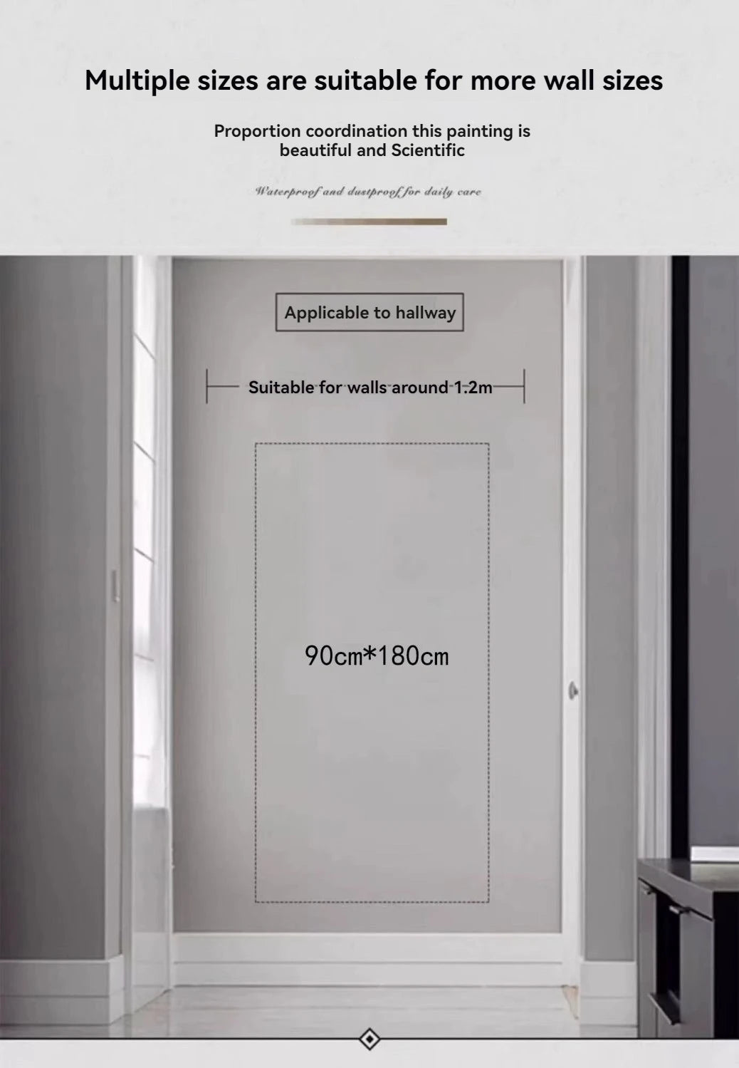 Chinese Style Welcome Pine LED Wall Art - Waterfall Landscape Canvas Painting