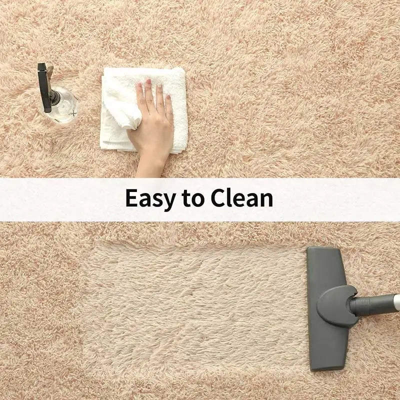 Furry Plush Area Rug - Modern Nordic Style Carpet for Living Room & Bedroom