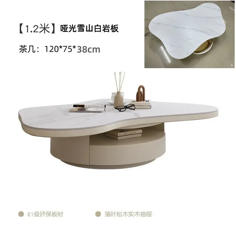 Italian Luxury Coffee Table Set - White Cloud Design