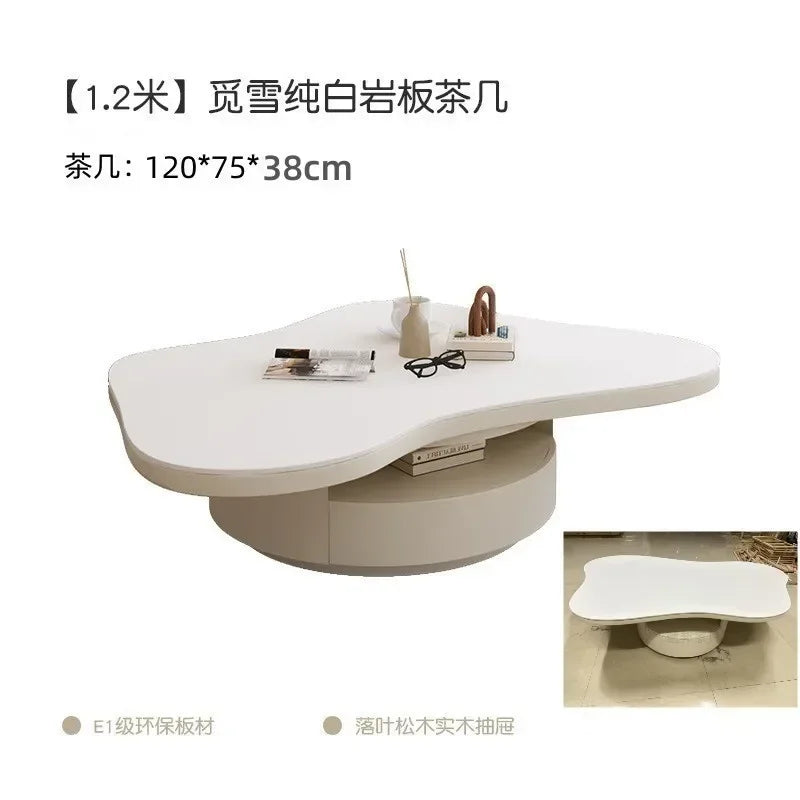 Italian Luxury Coffee Table Set - White Cloud Design