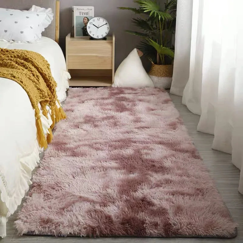 Furry Plush Area Rug - Modern Nordic Style Carpet for Living Room & Bedroom