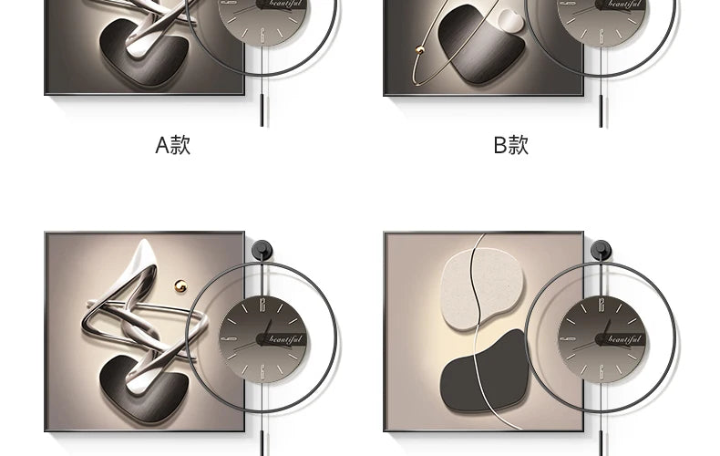 Modern LED Wall Clock - Luxury Restaurant & Living Room Decorative Art