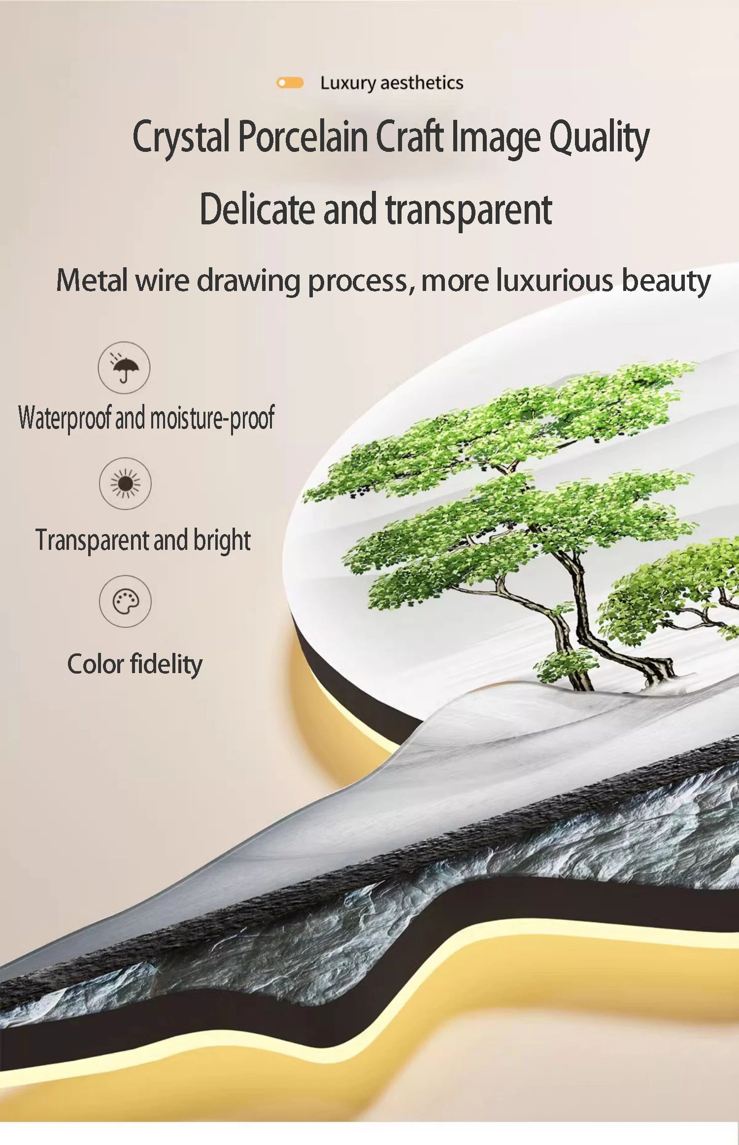 LED Peacock Wall Art - Decorative Entrance Painting with Night Light