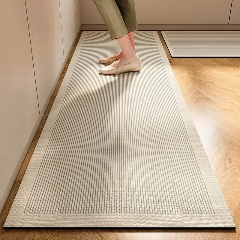 Waterproof Kitchen Floor Mat - Oil-Proof PVC Carpet Runner for Kitchen & Hallway