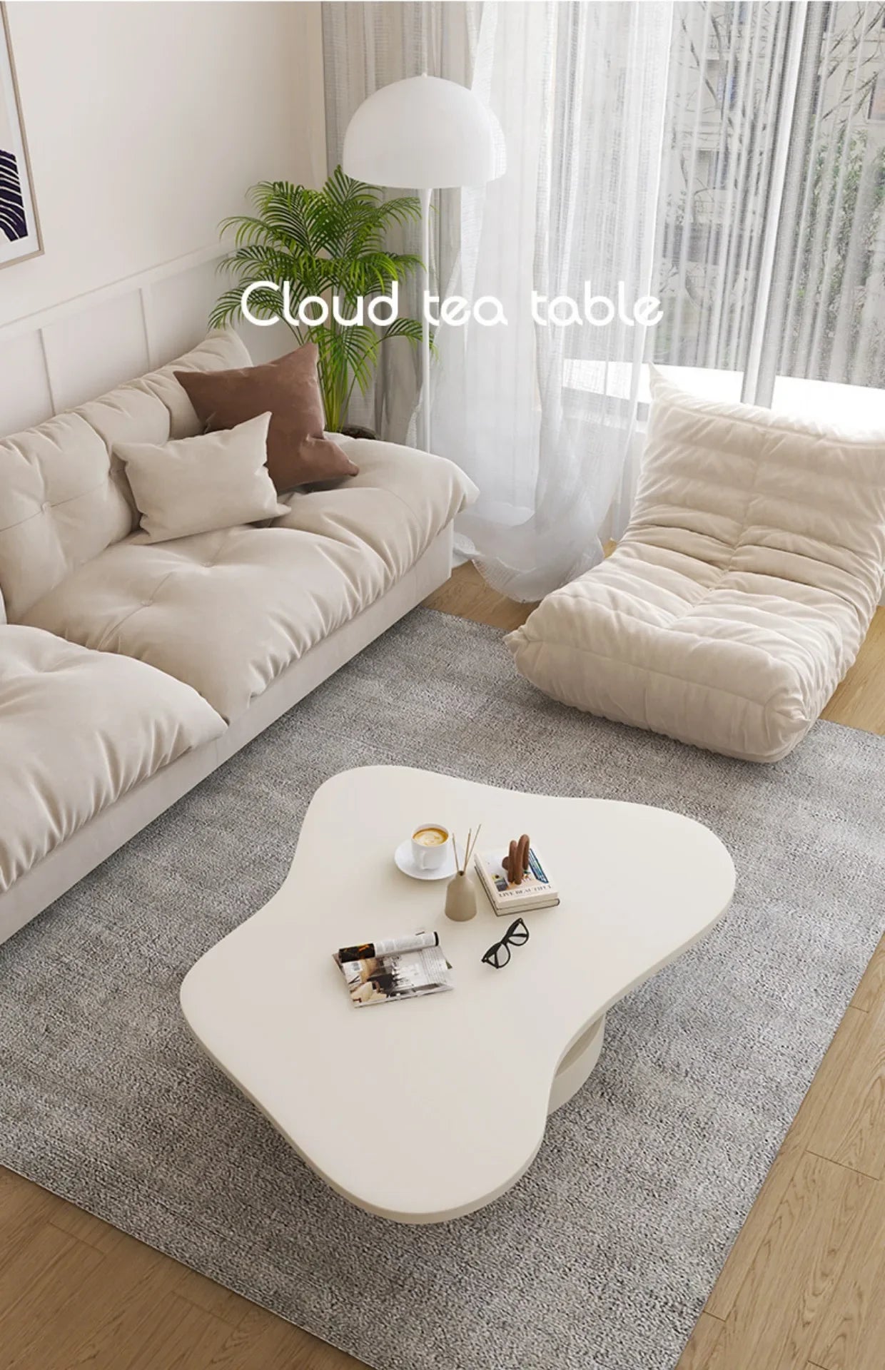 Italian Luxury Coffee Table Set - White Cloud Design