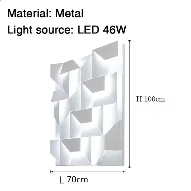 LED Wall Art Sconce - Creative Background Light for Modern Interiors