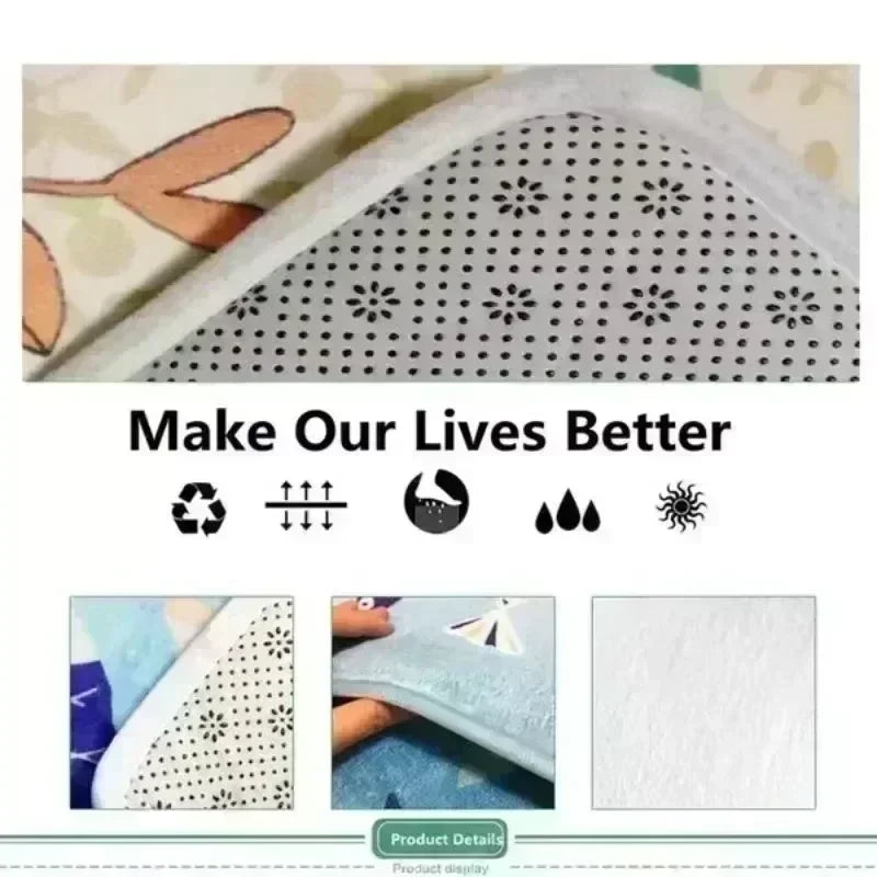 Modern Luxury Area Rug - Non-Slip Washable Carpet for Living Room & Bedroom