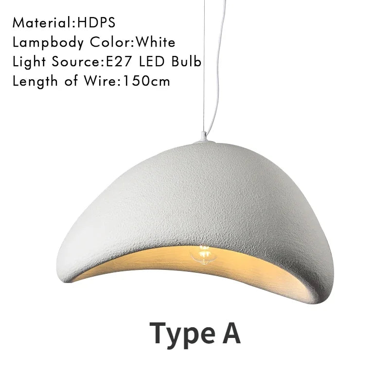 Minimalist Wabi Sabi LED Pendant Lamp for Living Dining Room Bar Home Decor Hanging Chandelier Bedroom Loft Art Lighting Fixture