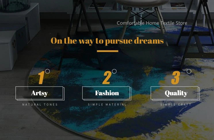 Luxury Gold Geometric Area Rug - Non-Slip Washable Carpet for Living Room & Bedroom