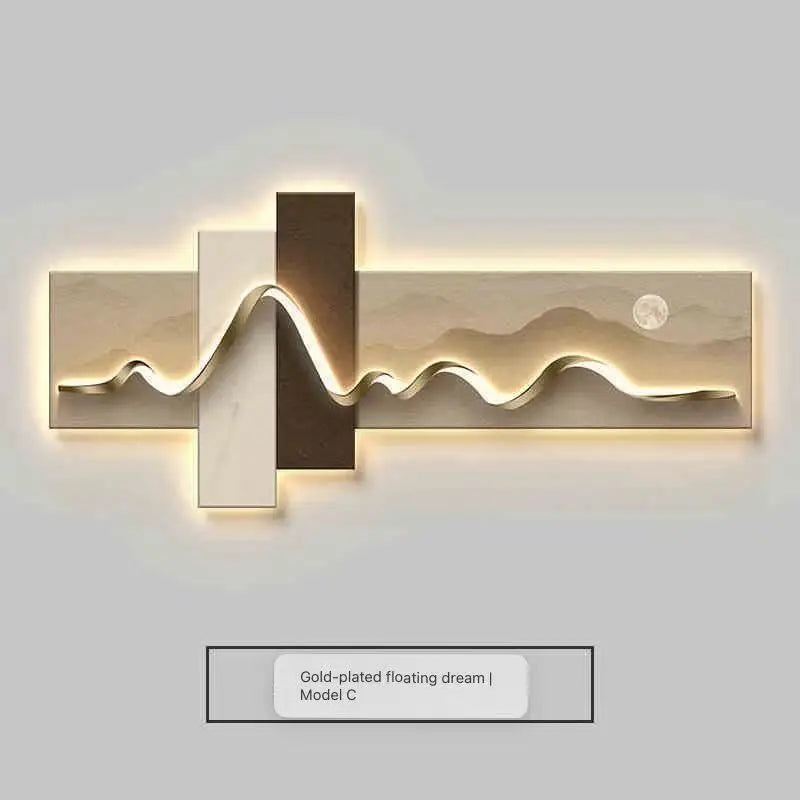 LED Ambient Light Painting - Modern Luxury Sofa Background Wall Art