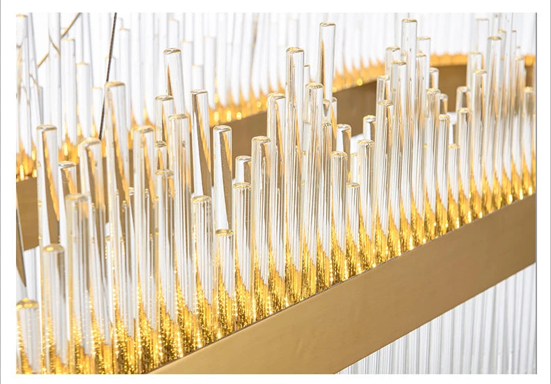 Modern Luxury Drawing Room Glass Led Chandelier Dining Room Led Dimmable Pendant Lamp Lustre Gold Metal Lamp Fixtures Lamparas