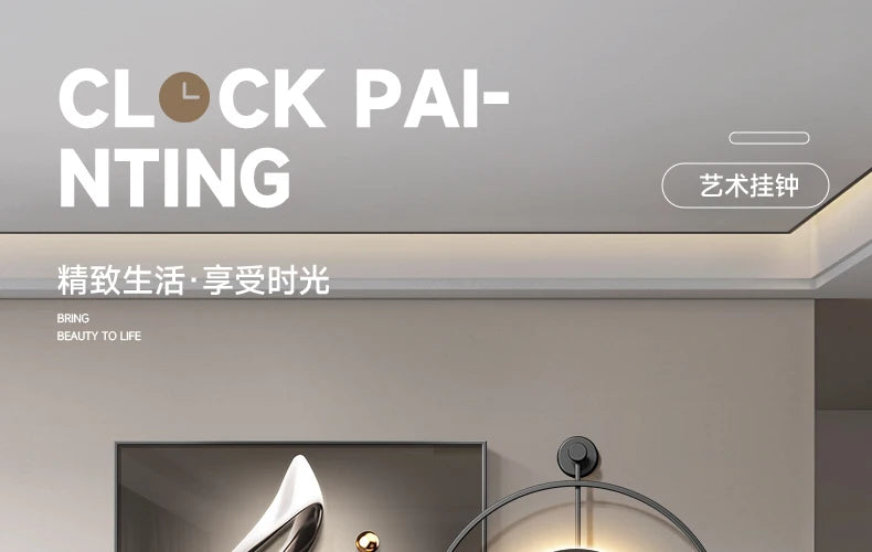 Modern LED Wall Clock - Luxury Restaurant & Living Room Decorative Art