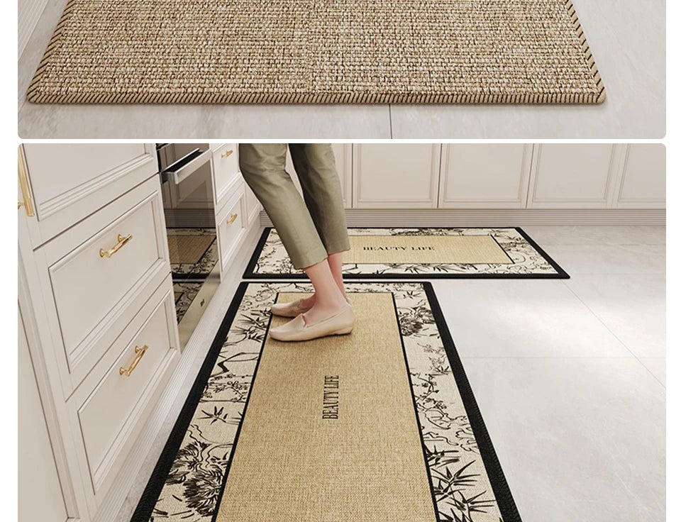 Kitchen Runner Rug - Non-Slip Long Strip Floor Mat for Kitchen & Hallway