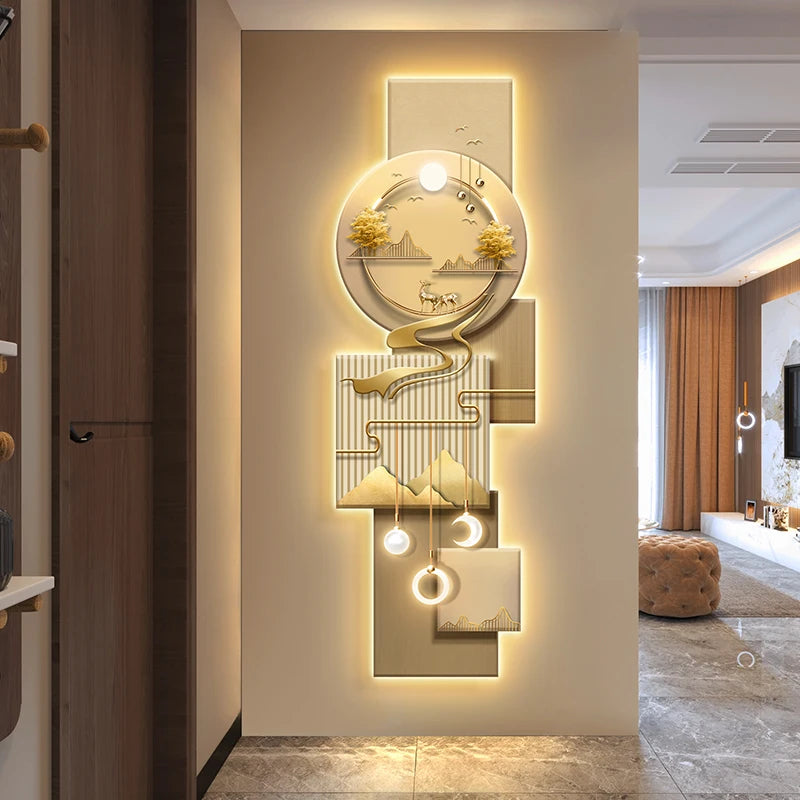 Luxury LED Wall Art - Abstract Corridor Entrance Decorative Painting