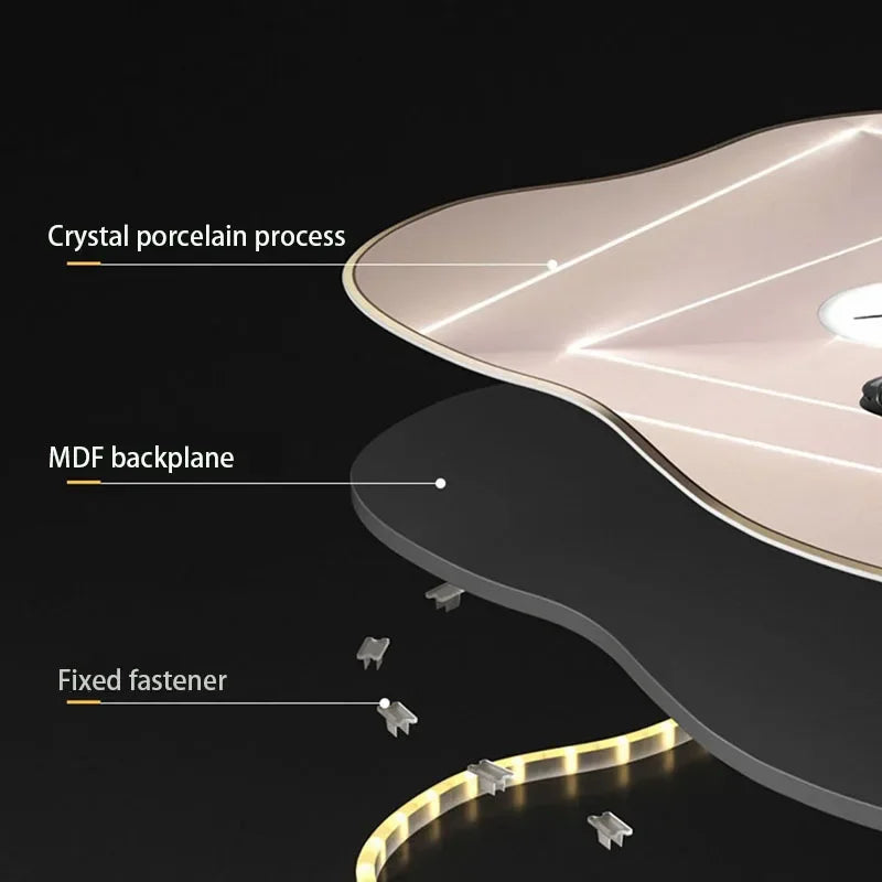 Modern LED Wall Clock - Digital Display with Ambient Lighting