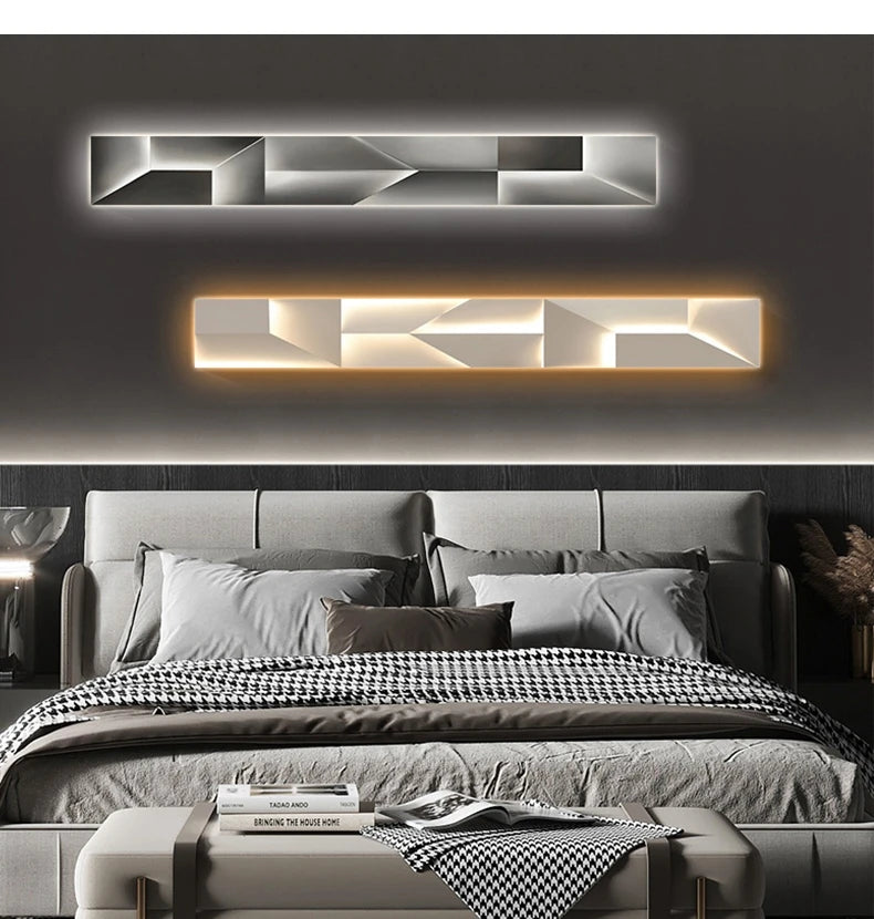 Modern LED Wall Art Light - Minimalist Bedroom & Living Room Decor