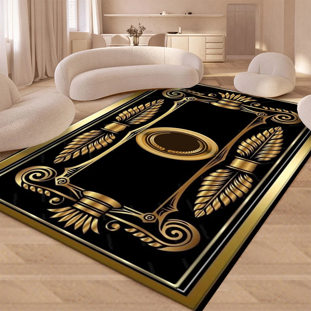 Modern Geometric Area Rug - Soft Luxury Carpet for Living Room & Bedroom