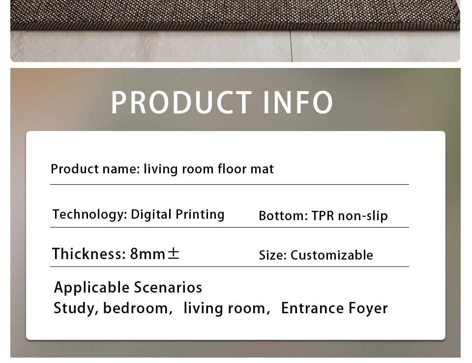 Kitchen Runner Rug - Non-Slip Long Strip Floor Mat for Kitchen & Hallway