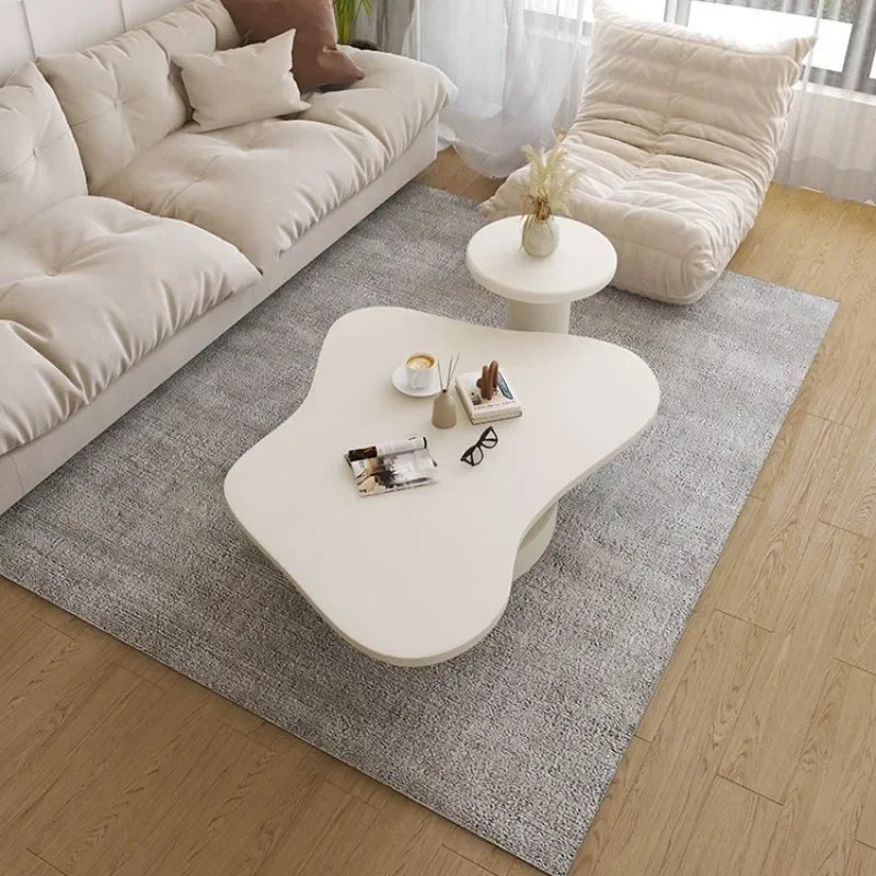 Italian Luxury Coffee Table Set - White Cloud Design