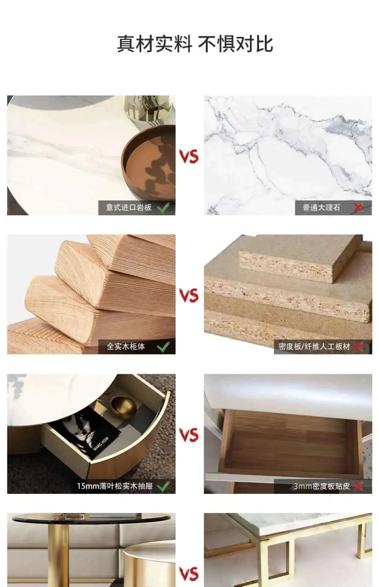 Luxury Round Coffee Table - Designer Metal Base