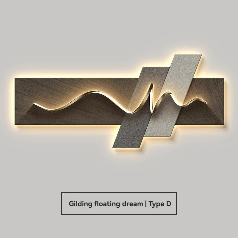 Modern Wabi Sabi LED Wall Art - Luxury Decorative Light Painting