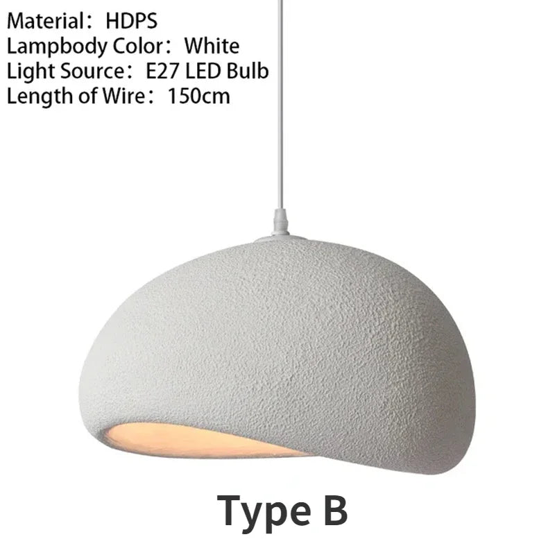 Minimalist Wabi Sabi LED Pendant Lamp for Living Dining Room Bar Home Decor Hanging Chandelier Bedroom Loft Art Lighting Fixture