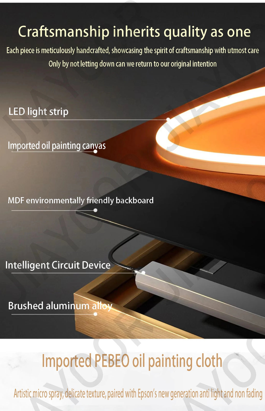 Bamboo LED Wall Art - Landscape Scenery Decorative Painting with Lights