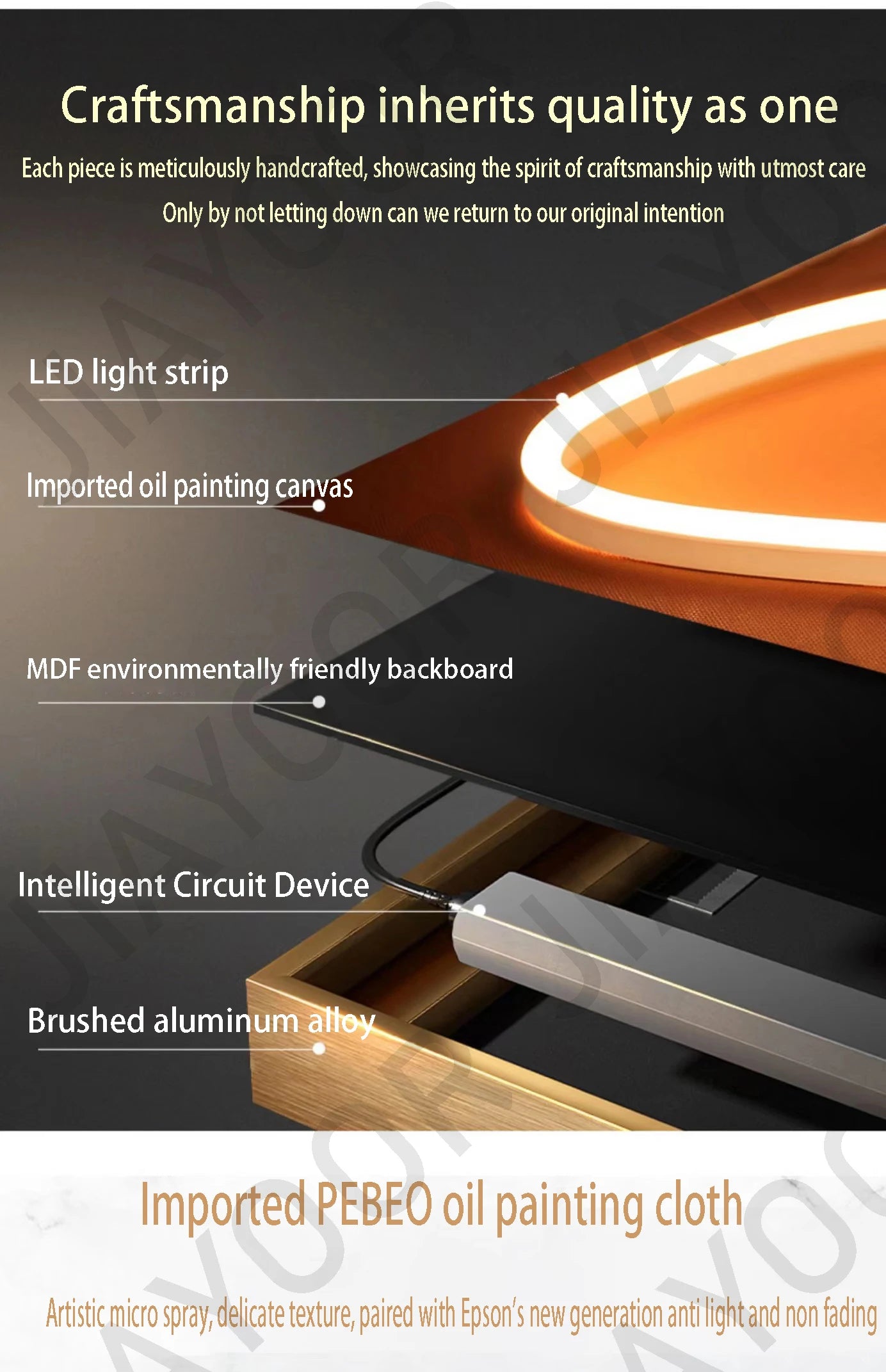 Bamboo LED Wall Art - Landscape Scenery Decorative Painting with Lights