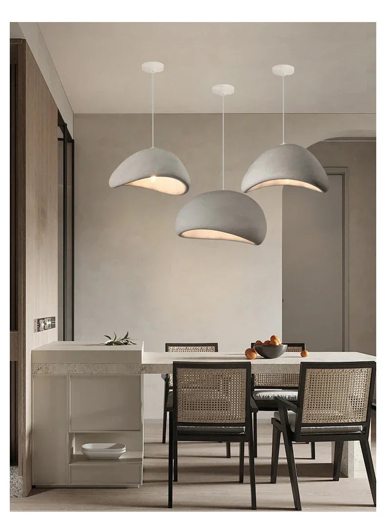 Minimalist Wabi Sabi LED Pendant Lamp for Living Dining Room Bar Home Decor Hanging Chandelier Bedroom Loft Art Lighting Fixture