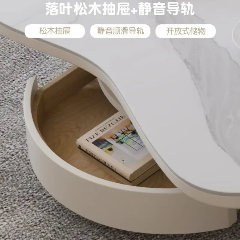 Italian Luxury Coffee Table Set - White Cloud Design