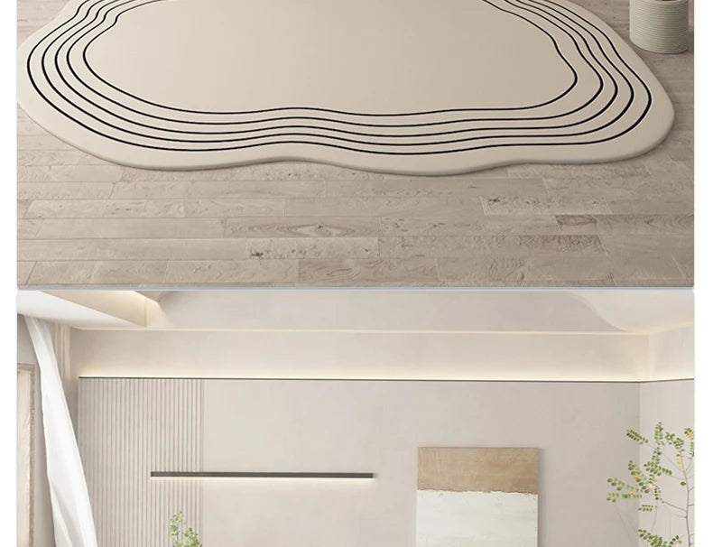 Living Room Carpet Irregular Rug Home Decoration Modern Bedroom Lounge Large Area Rugs Soft Thickened Fluffy Plush Floor Mat