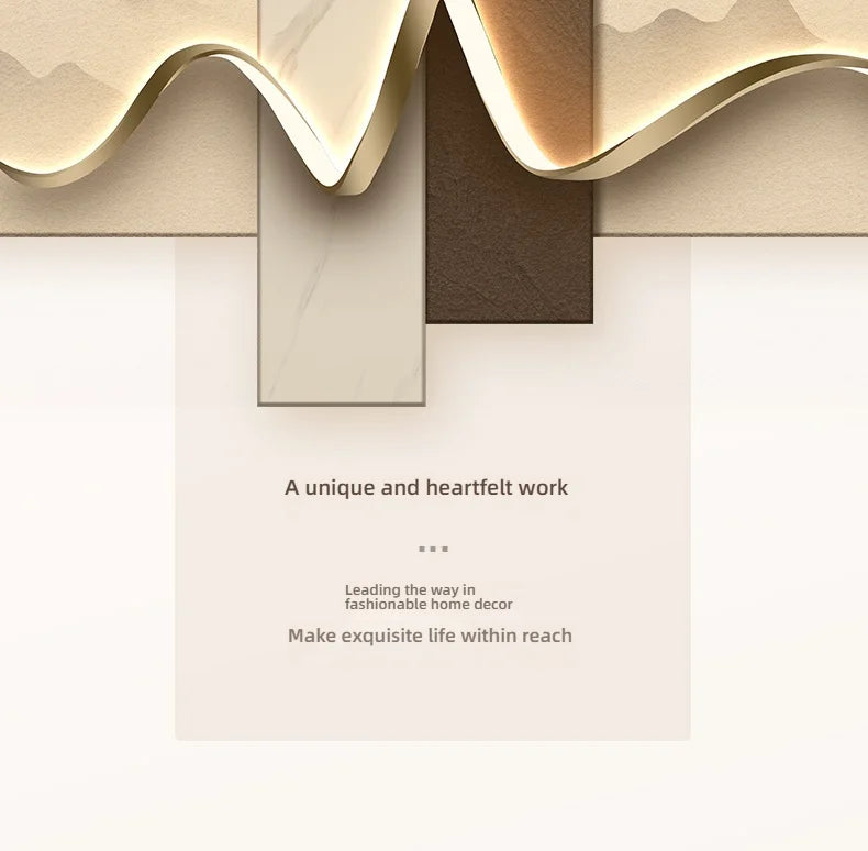 Modern Wabi Sabi LED Wall Art - Luxury Decorative Light Painting