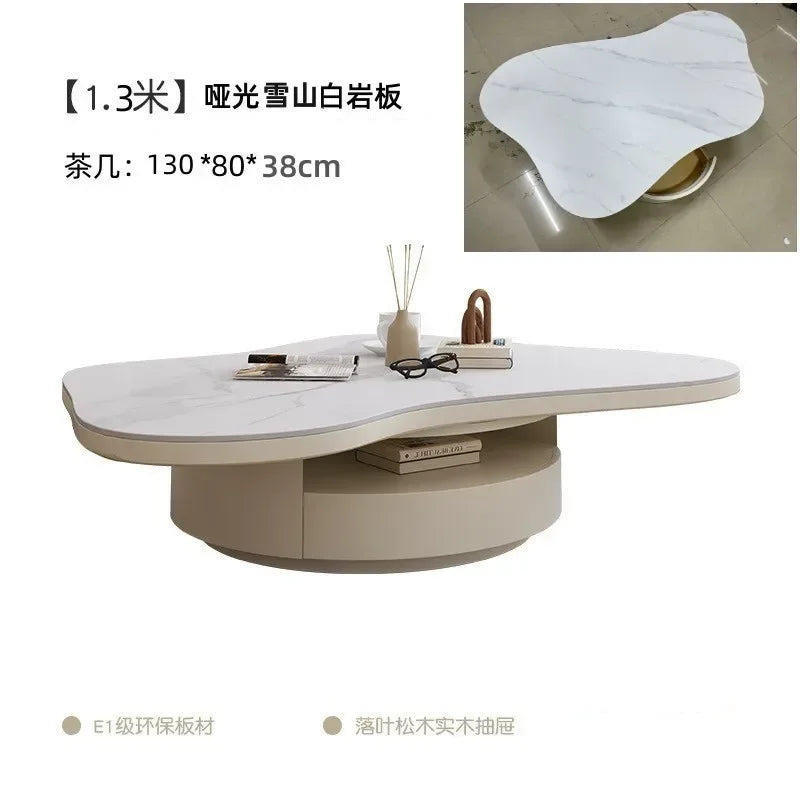 Italian Luxury Coffee Table Set - White Cloud Design