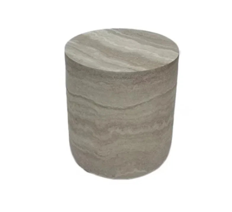 Japanese Industrial Round Coffee Table - Space-Saving Design