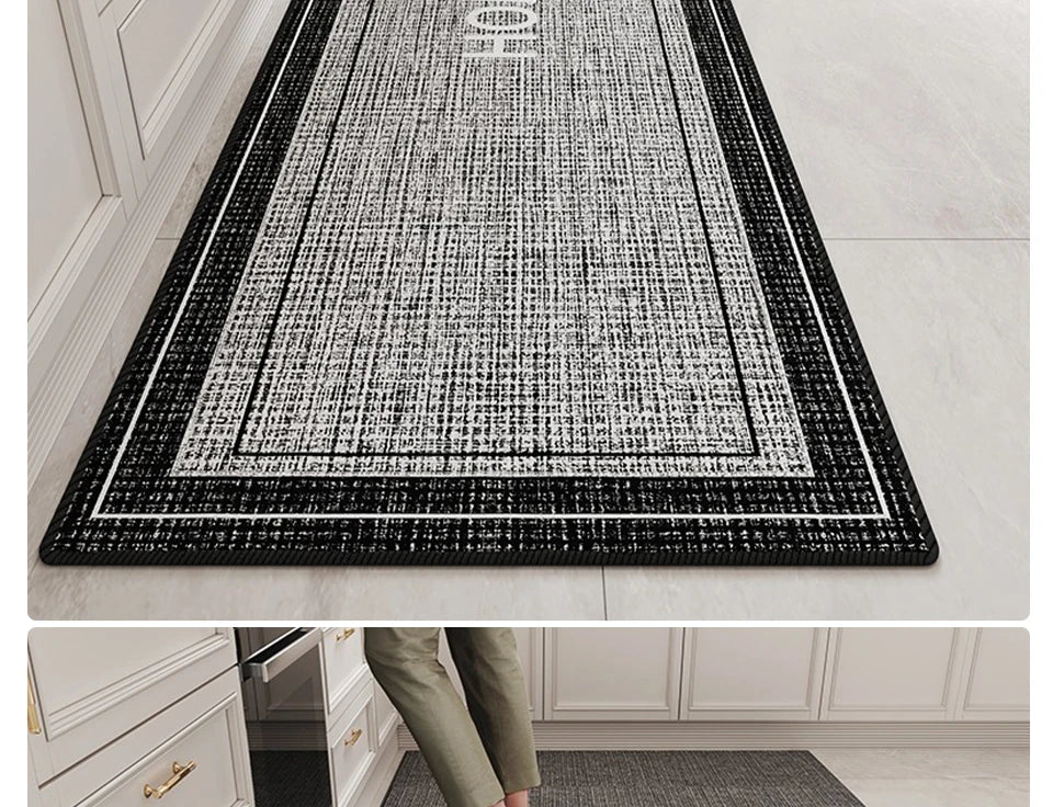 Kitchen Runner Rug - Non-Slip Long Strip Floor Mat for Kitchen & Hallway